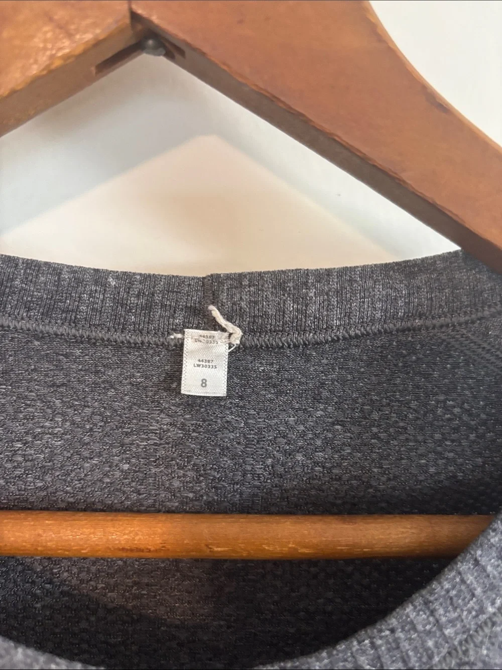 lululemon athletica Charcoal Gray Textured Crewneck